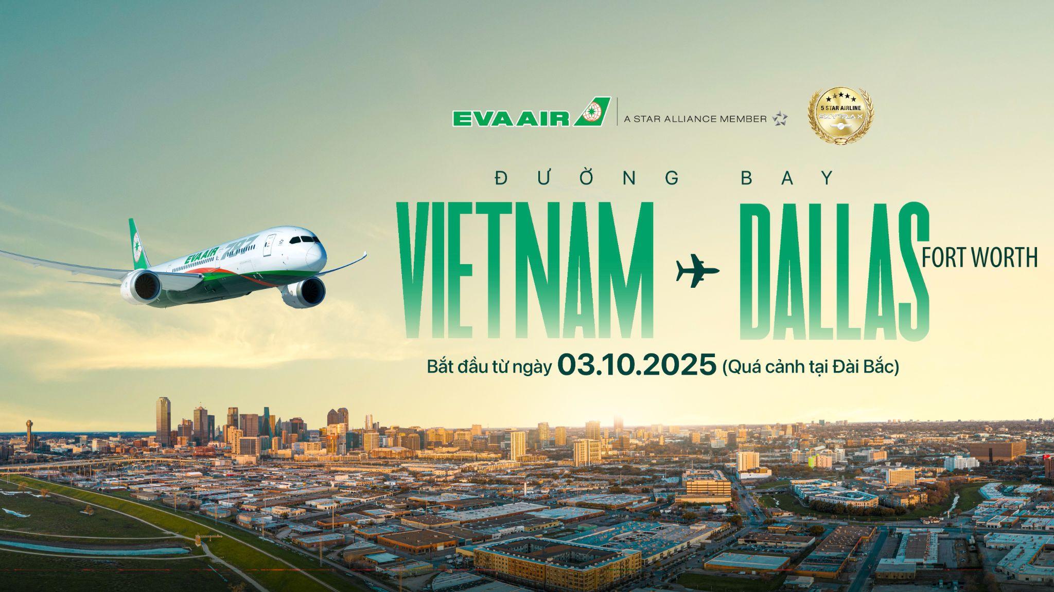 EVA Air mở đường bay mới từ Việt Nam đến Mỹ - 1