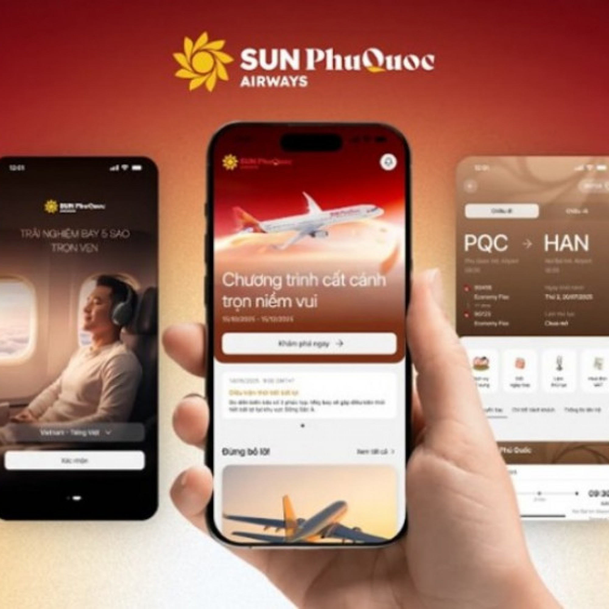 Ưu đãi 20% khi đặt vé máy bay trên ứng dụng Sun PhuQuoc Airways