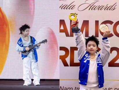 Cậu bé 7 tuổi nhận cúp “Ngôi sao nhí biểu tượng 2025” tại Vietnam Iconic Awards 2025