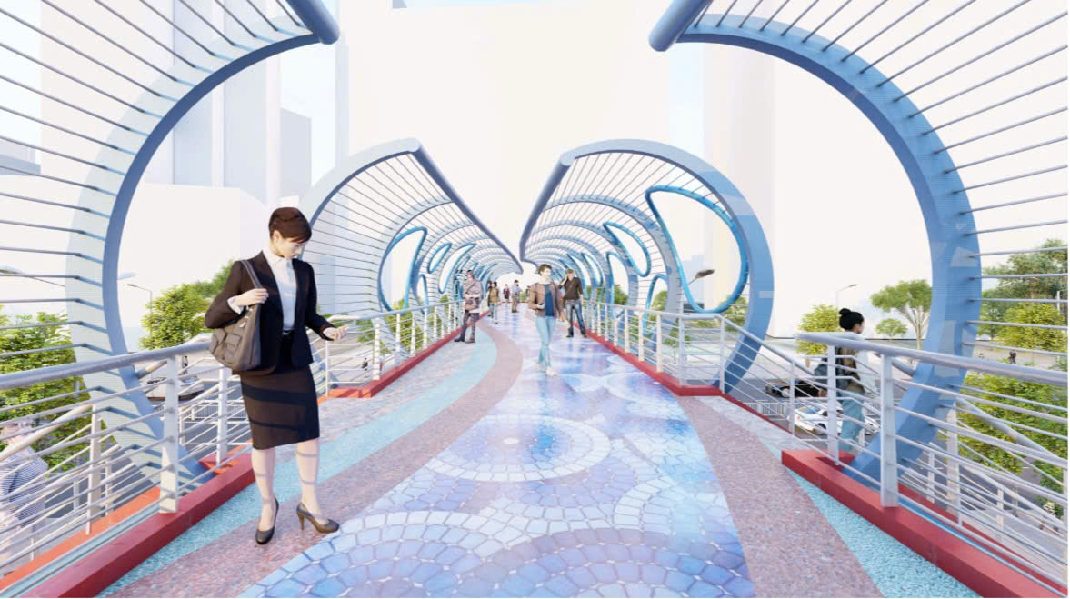 TP.HCM có thêm 2 cầu đi bộ ven sông Sài Gòn, dùng thang máy và chiếu sáng mỹ thuật tuyệt đẹp - 5