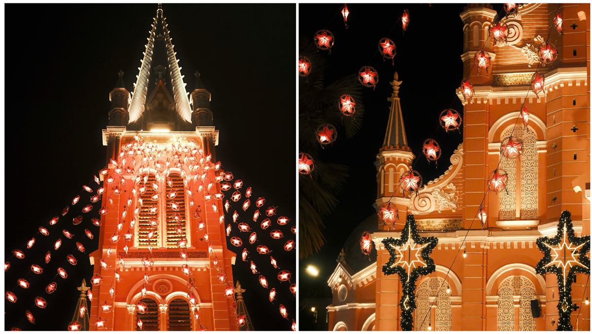 'nha tho mau hong' o tp.hcm trong sac den giang sinh - 5