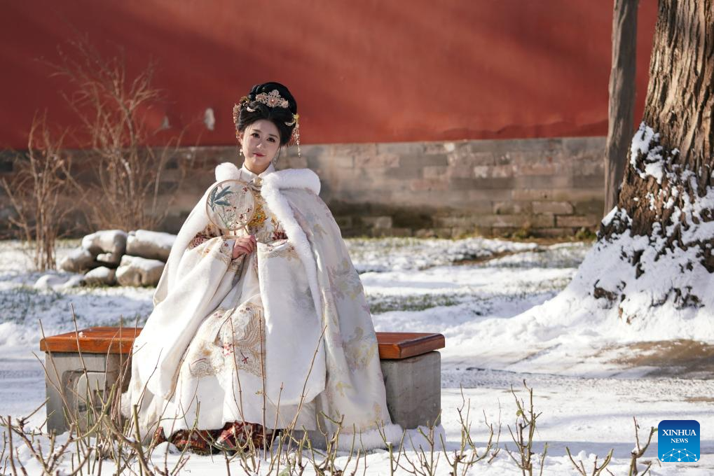 Giới trẻ đua nhau mặc đồ cổ trang chụp tuyết rơi tuyệt đẹp ở Trung Quốc - 9