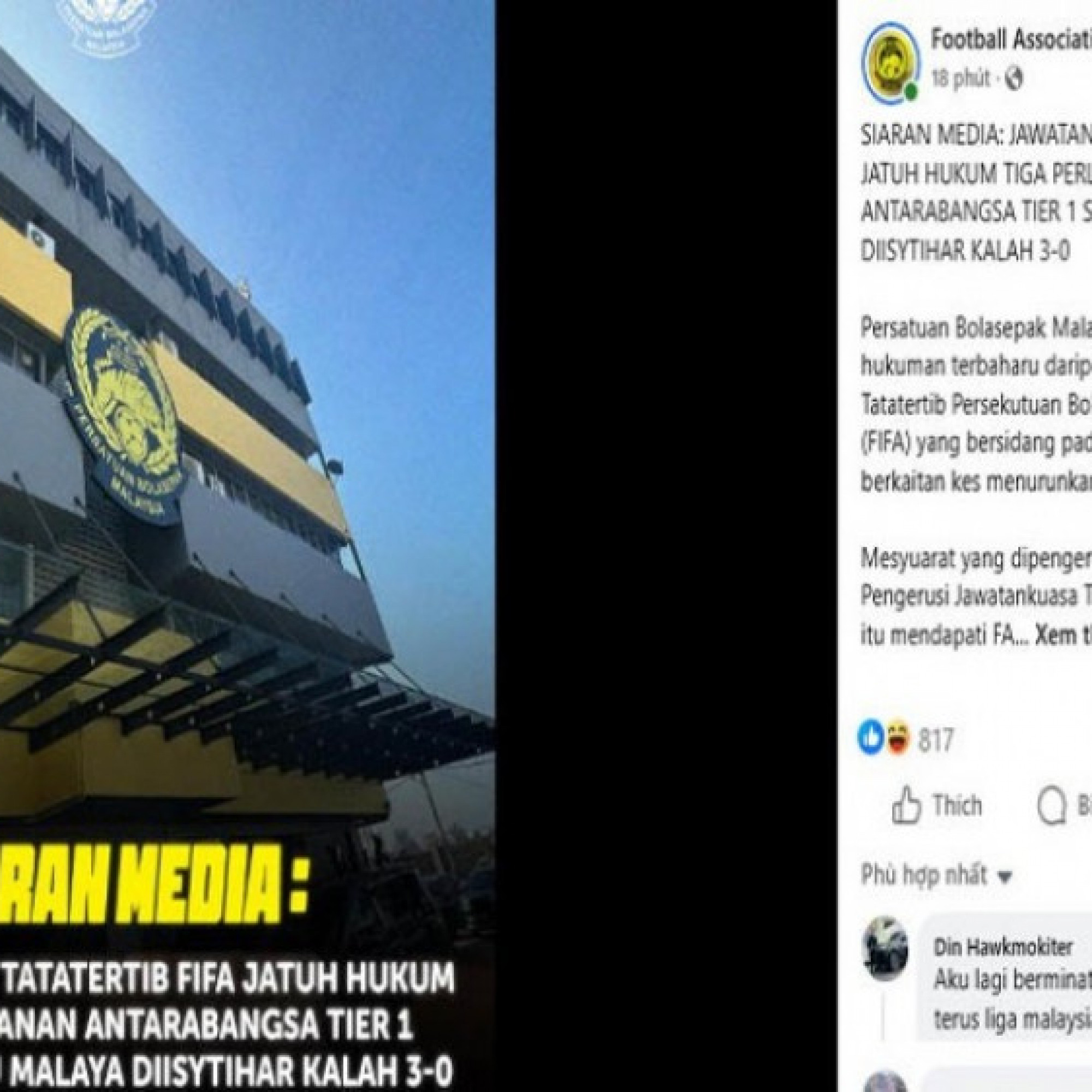  - Chính thức FIFA xử thua 0-3 với Malaysia ở 3 trận đấu, khó thoát án trận gặp Việt Nam