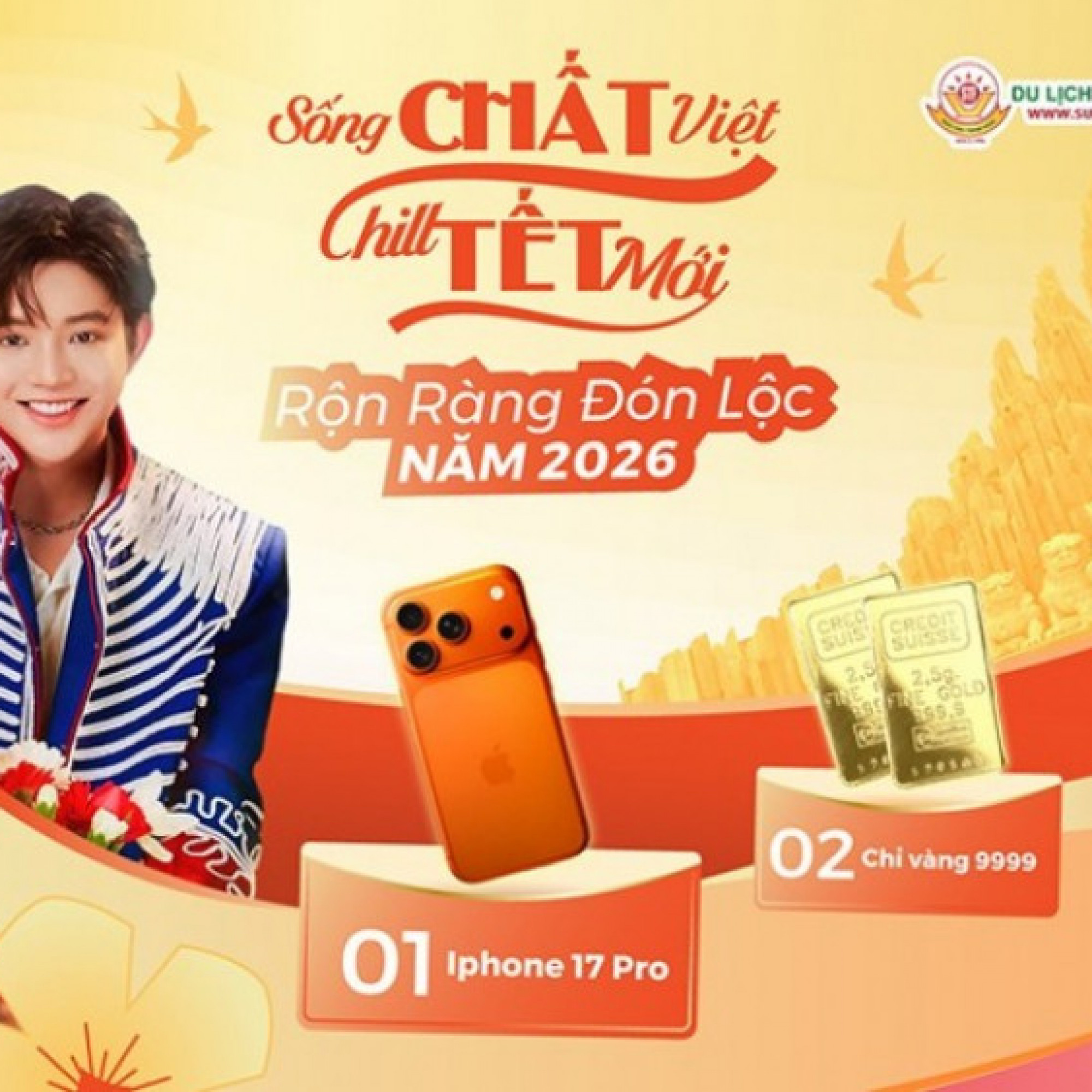 Tết Dương Lịch 2026, Suối Tiên tặng lộc vàng và iPhone 17 Pro cực chất