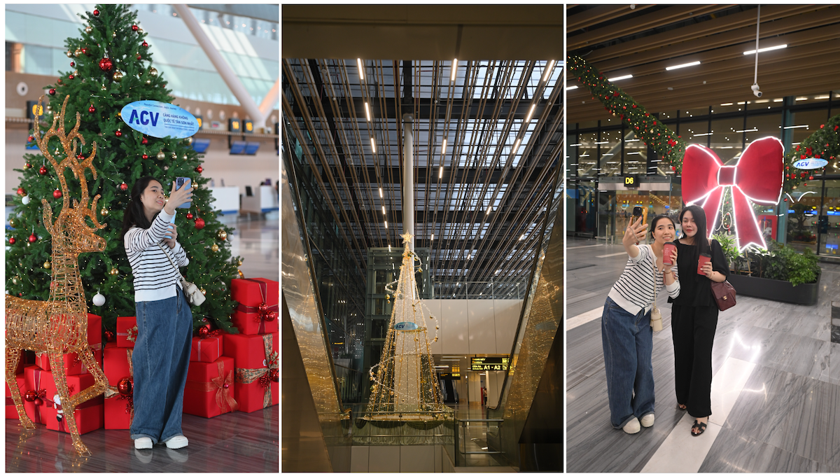 Nhà ga T3 Tân Sơn Nhất rực rỡ sắc màu lễ hội cuối năm - 6