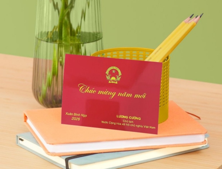 Chủ tịch nước Lương Cường gửi thiếp chúc mừng năm mới 2026