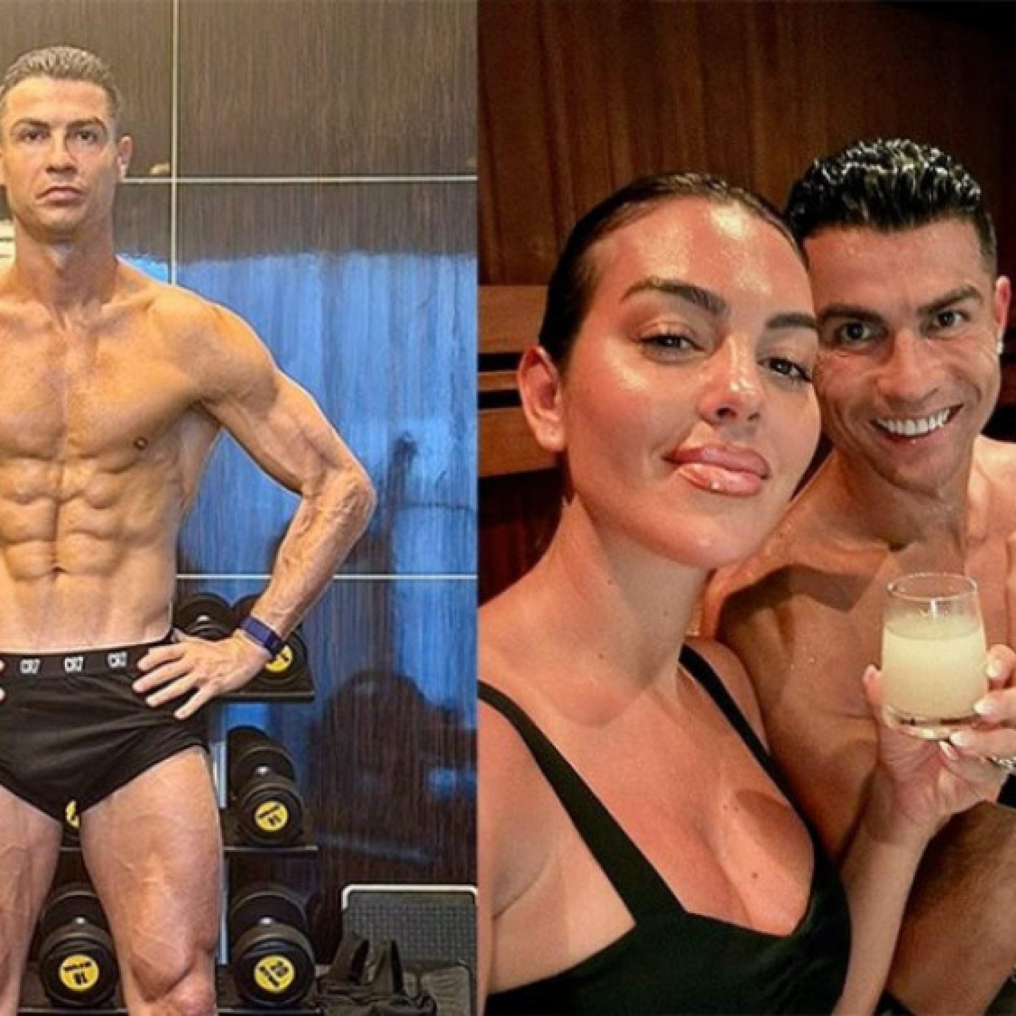 Ronaldo khoe thân hình cơ bắp tuổi 40, xông hơi cùng bạn gái nóng bỏng